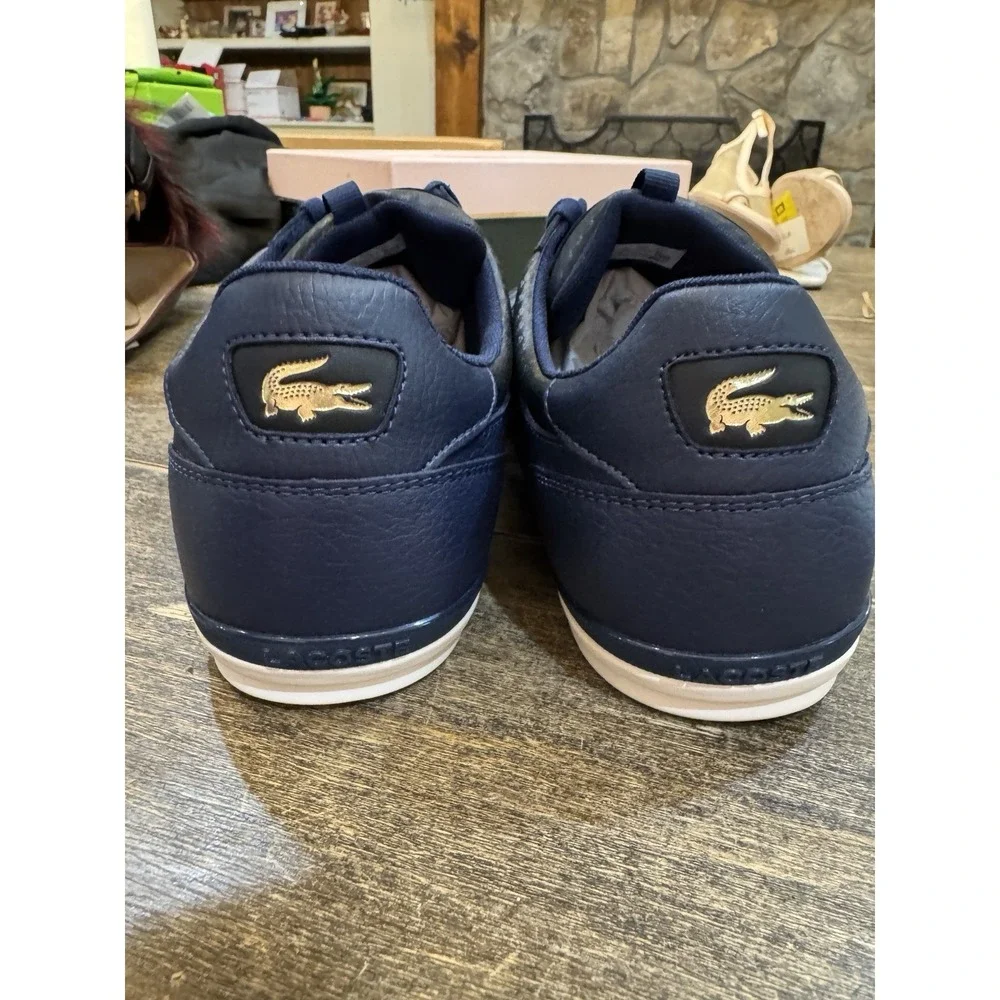 Lacoste Men's‎ Chaymon-0120-1 Sneakers Low Top Navy/Black Size 13